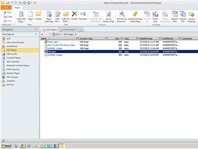 Create a new webpart